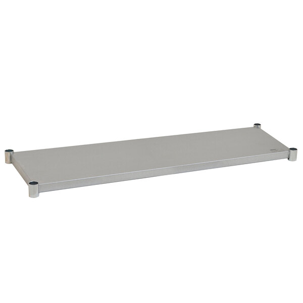 A rectangular metal shelf with metal rods.