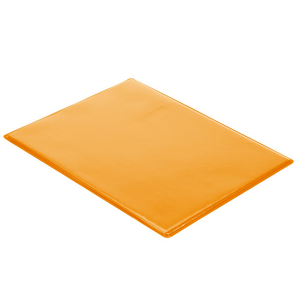 A yellow rectangular Menu Solutions Hamilton menu board.