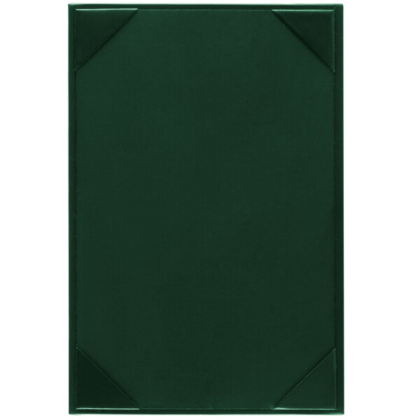 A green rectangular Menu board with a white border and black corner lines.