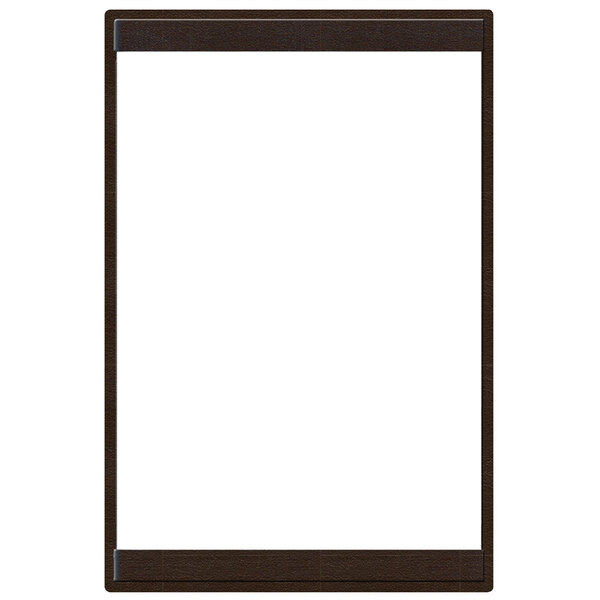 A brown Menu Solutions menu board with a black border.