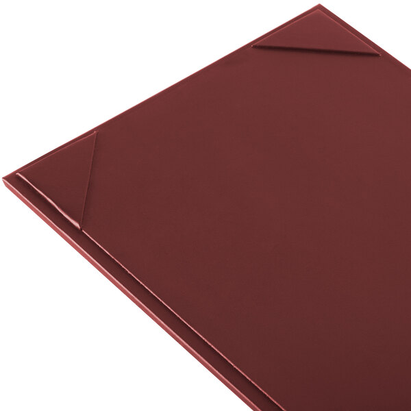 A close-up of a red rectangular Menu Solutions menu board.