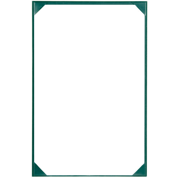 A green rectangular frame with white background.