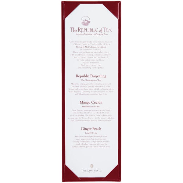 A rectangular burgundy Menu Solutions menu board with white text on it.