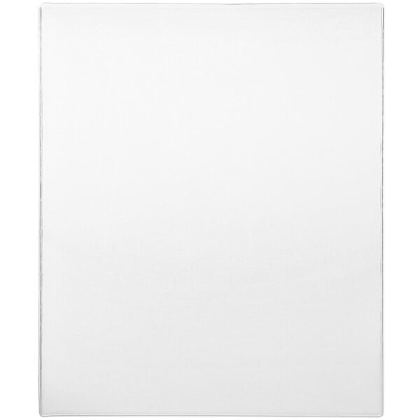 A white rectangular object with a metal border.