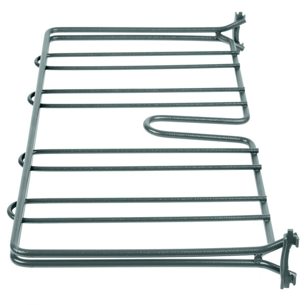 A Metro wire shelf divider with smoked glass.