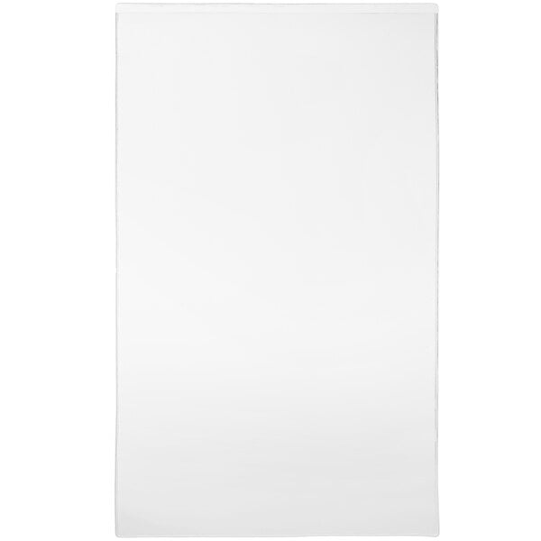 A clear rectangular object with a white paper menu inside.