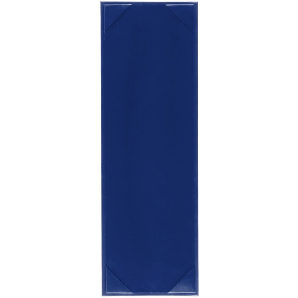 A blue rectangular object with a white border.