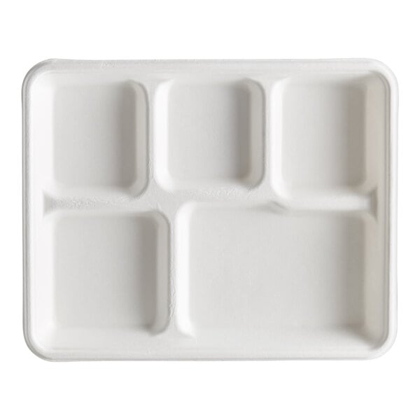 4-Compartment Biodegradable Tray