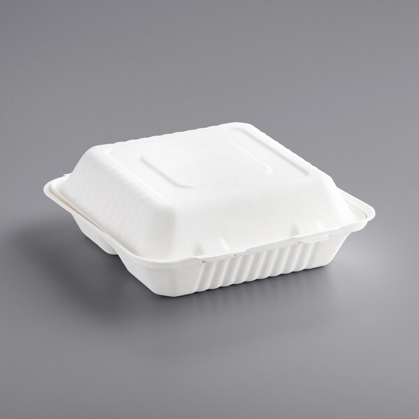 9 x 5 x 3 Tamper-Evident, Tamper-Resistant Recycled PET Hoagie Clear  Takeout Container and Lid - 50/Pack