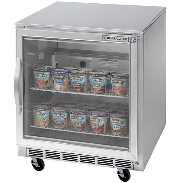 Beverage Air Ucf27a 25 Led 27 Undercounter Freezer With Glass Door Beverage Air Ucf27a 25 Led 27 Undercounter Freezer With Glass Door 7 3 Cu Ft