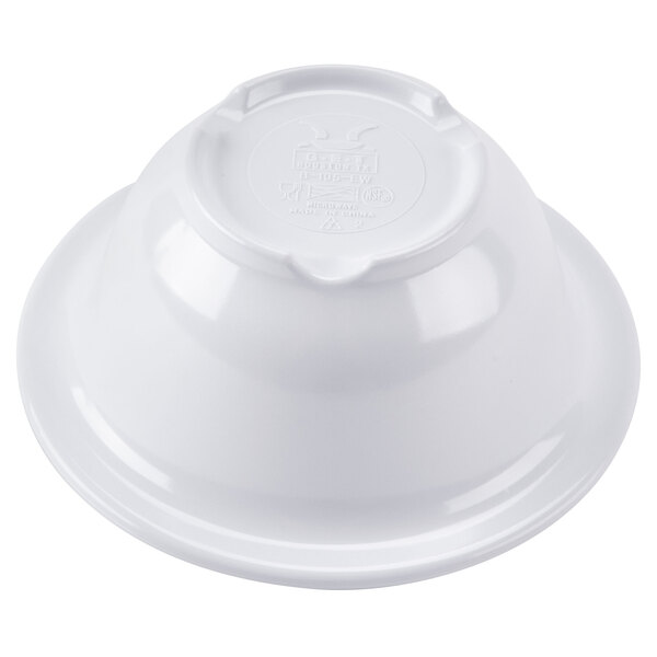 A white GET Etchedware bowl with a textured surface.