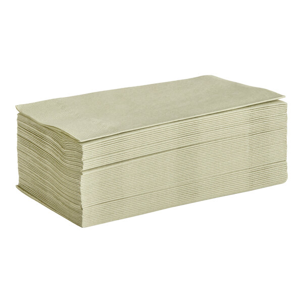 Choice 15" x 17" Sage 2-Ply Paper Dinner Napkin - 100/Pack