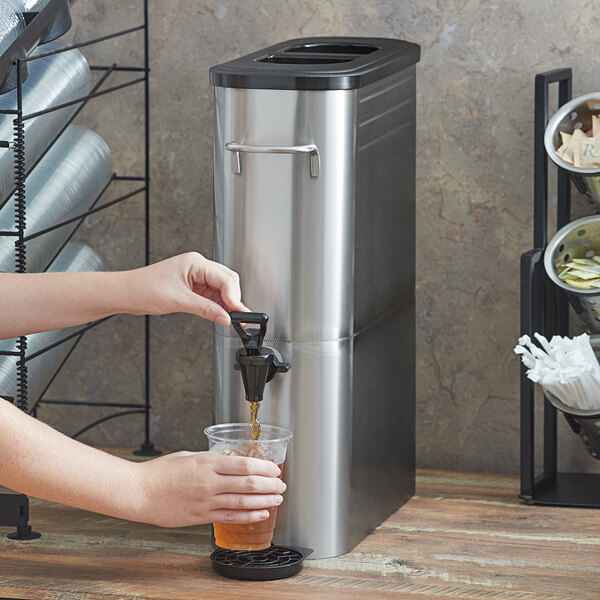 5 Gallon Narrow Stainless Steel Iced Tea Dispenser