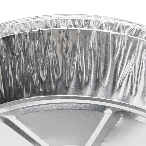 Baker's Mark 9" x 1 3/16" Extra Deep Foil Pie Pan 125/Pack