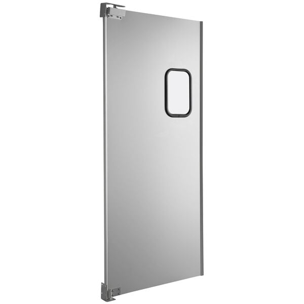 Regency Single Aluminum Swinging Traffic Door with 9 x 14 Window - 36 x  84 Door Opening