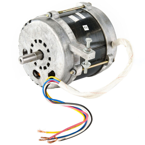 The Vollrath XMIN2229 replacement motor for a meat grinder with wires.