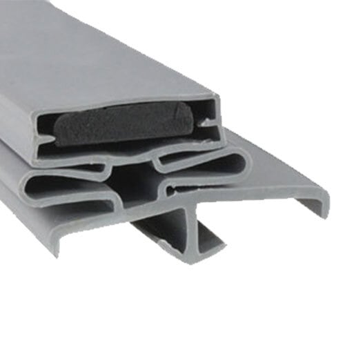 A close-up of a grey piece of plastic with two holes.