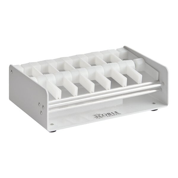 Noble Elevated 7-Slot White Plastic Label Dispenser with 1" Slots