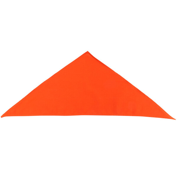 An orange triangle shaped chef neckerchief.
