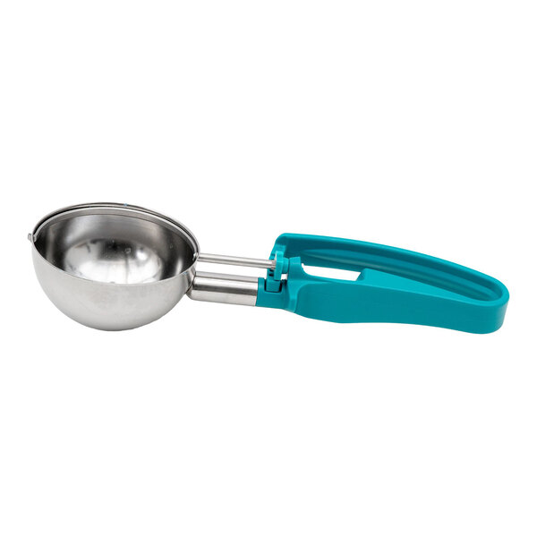 Vollrath 47389 Jacob's Pride® #5 Teal Squeeze Handle Disher - 6 oz.
