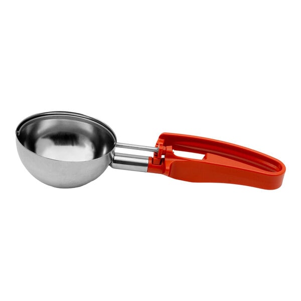 Vollrath 47388 Jacob's Pride® #4 Orange Squeeze Handle Disher - 8 oz.