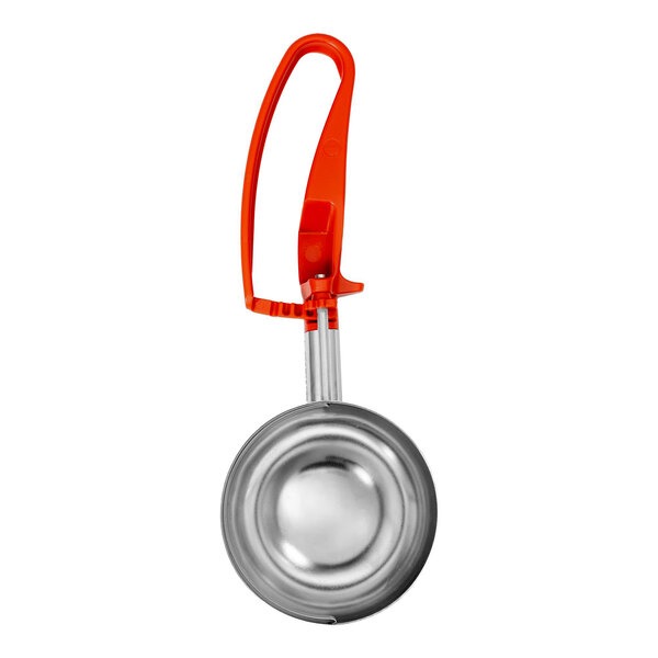 Vollrath 47388 Jacob's Pride® #4 Orange Squeeze Handle Disher - 8 oz.