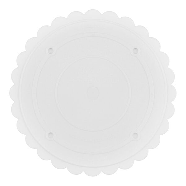 Wilton 191005597 Decorator Preferred 6" Round Scalloped Edge Cake Separator Plate
