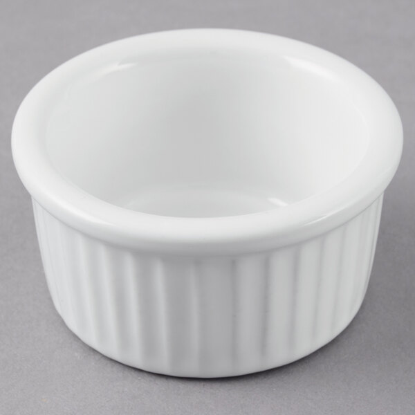 a close up of a white bowl