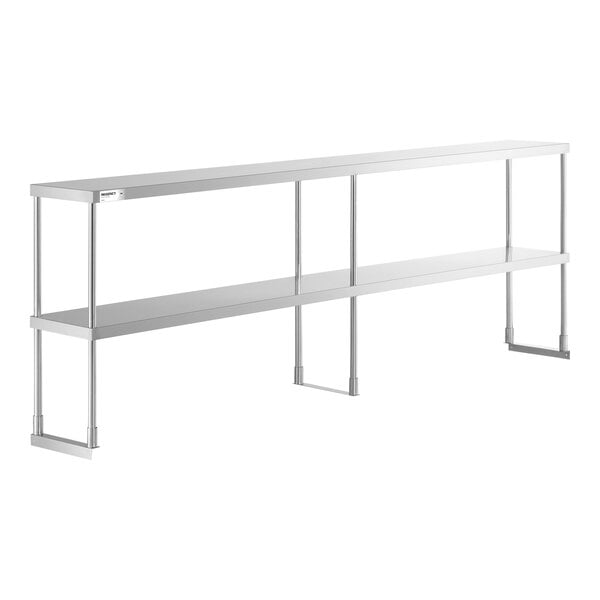 Regency Stainless Steel Double Deck Overshelf - 12" x 96" x 32"