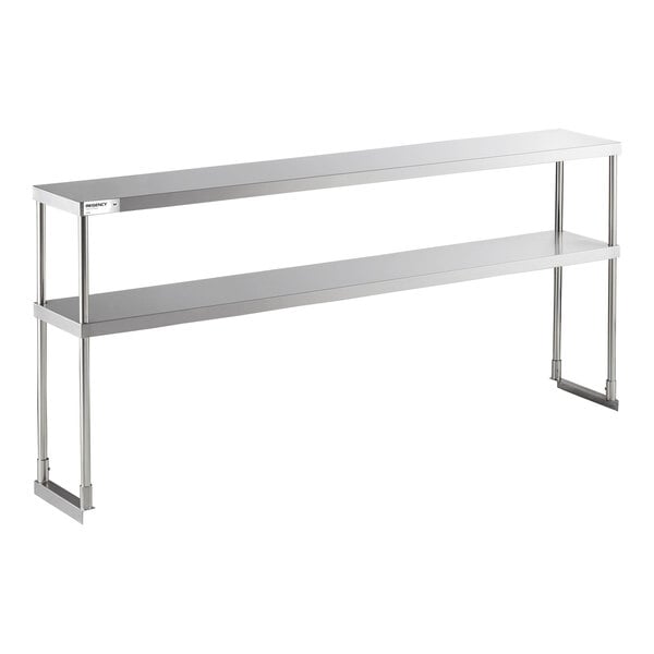 Regency Stainless Steel Double Deck Overshelf - 12" x 72" x 32"