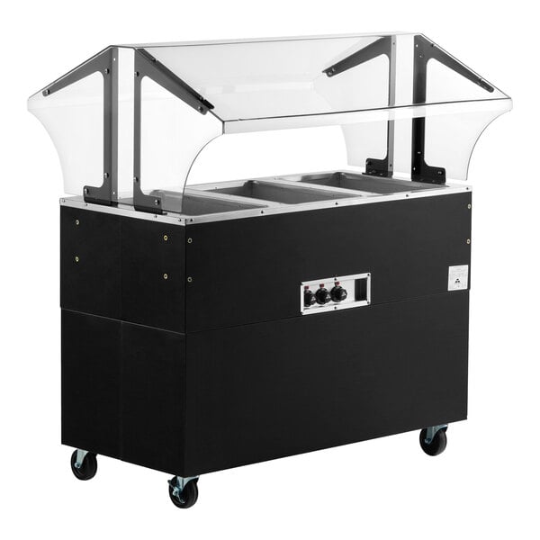 Advance Tabco B3-120-B-SB Three Pan Everyday Buffet Hot Food Table with Enclosed Base - Open Well, 120V