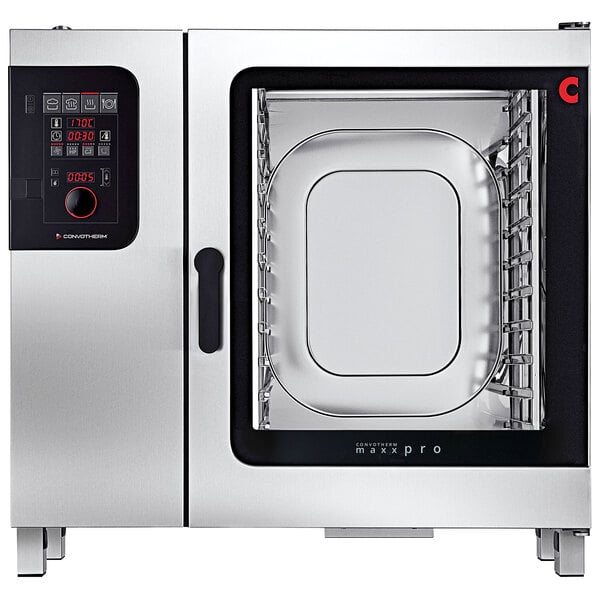 A Convotherm Maxx Pro stainless steel boilerless combi oven with easyDial controls.