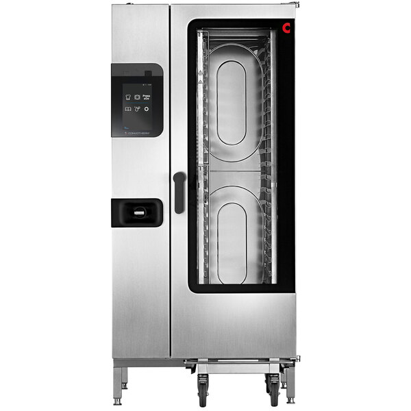 A large stainless steel Convotherm Combi Oven with the door open.