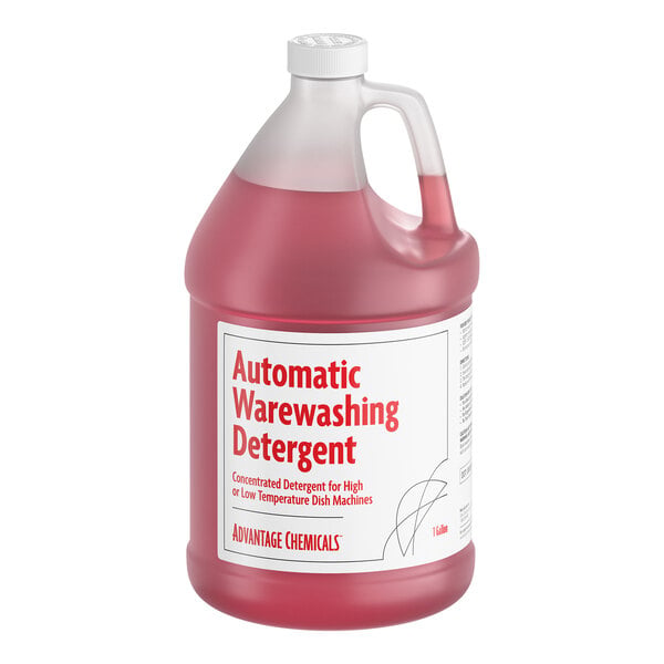 Advantage Chemicals 1 gallon / 128 oz. Concentrated Liquid Dish Washing Machine Detergent - 4/Case