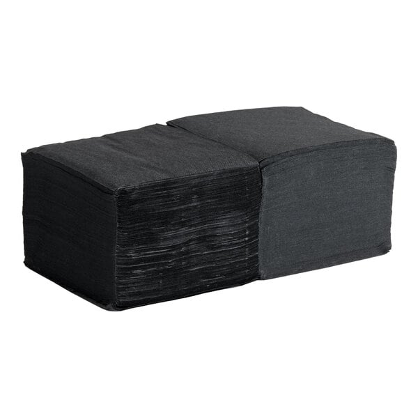 Choice Black 2-Ply Customizable Beverage / Cocktail Napkin - 1,000/Case