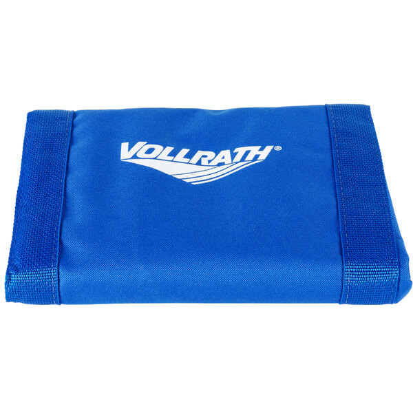A blue nylon bag with white text that reads "Vollrath"