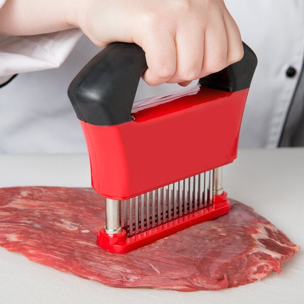 Professional Commercial Quality Kitchen Tool with 48 Stainless Steel Razor-Sharp Blades for Tender Steak Pork Easy Cleaning JKHK Meat Tenderizer
