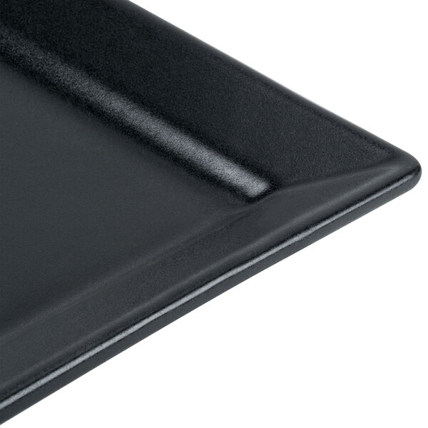 A black rectangular Hall China tray.