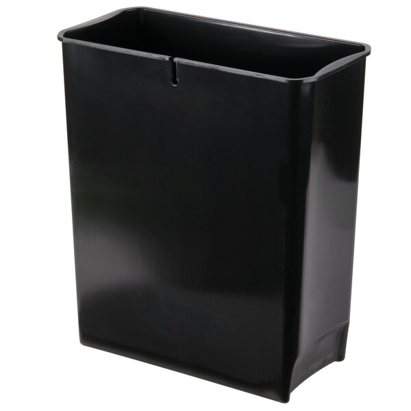 A black rectangular Rubbermaid Slim Jim rigid plastic liner.