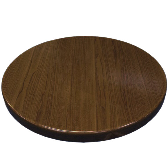 W Resin 48 Round Table Top Walnut, Wood Round Table Top