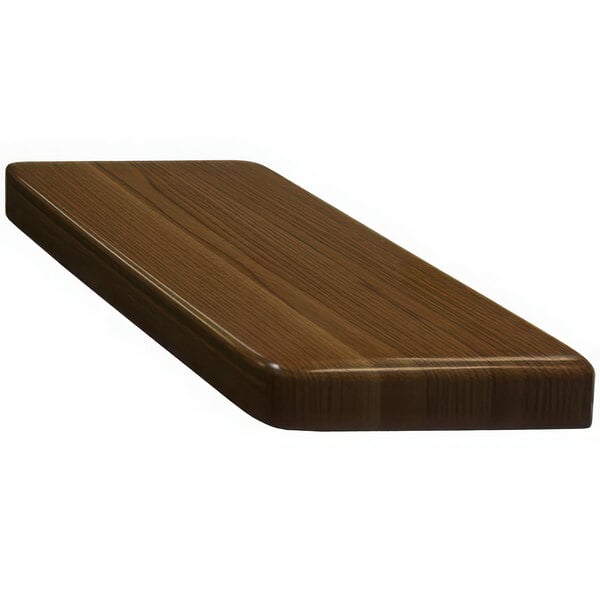 A rectangular American Tables & Seating rectangular table top in walnut.