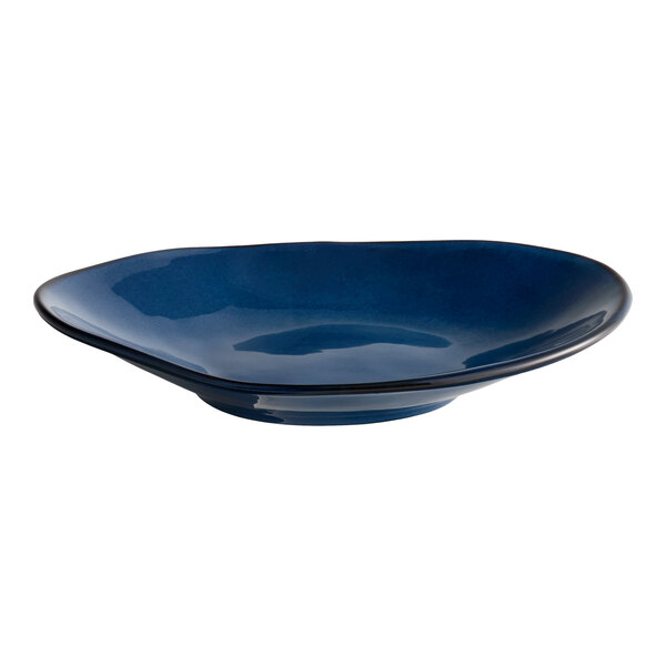 Tuxton GAN-652 TuxTrendz Artisan Night Sky 9 3/4" x 12" Ellipse China Plate - 12/Case