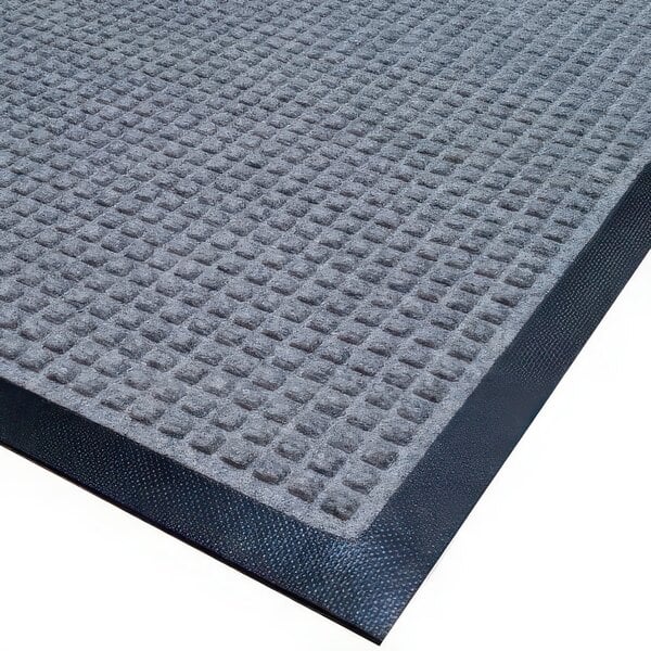 A gray Cactus Mat Classic Carpet Mat with black border.