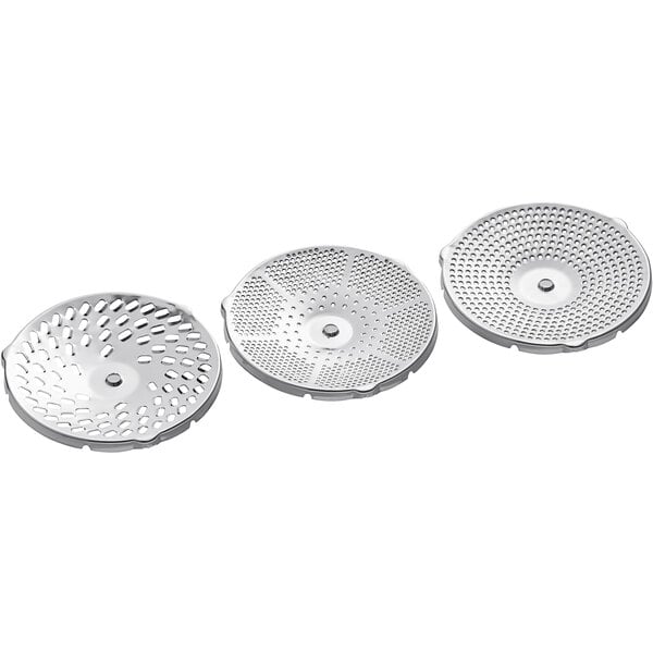 a circular metal object with holes