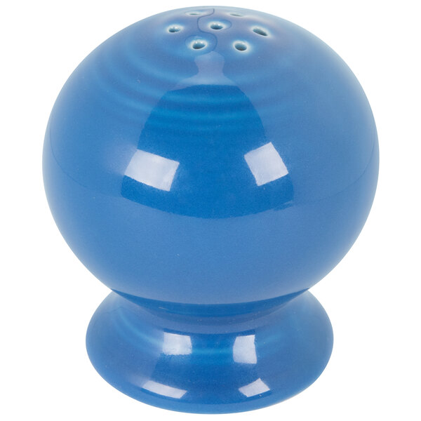 A Fiesta Lapis blue salt shaker with holes.