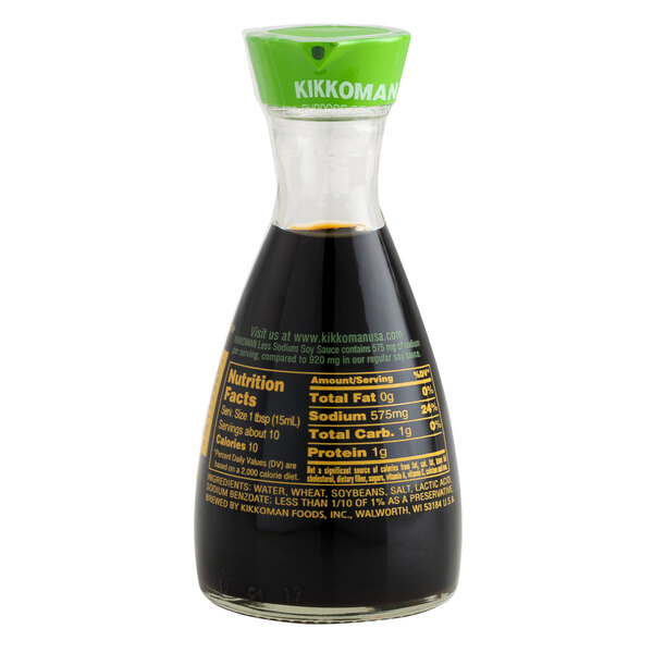 Kikkoman Traditionally Brewed Less Sodium Soy Sauce Dispenser 5 fl. oz