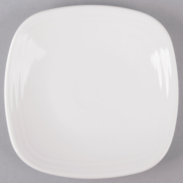 A white square Fiesta® salad plate.