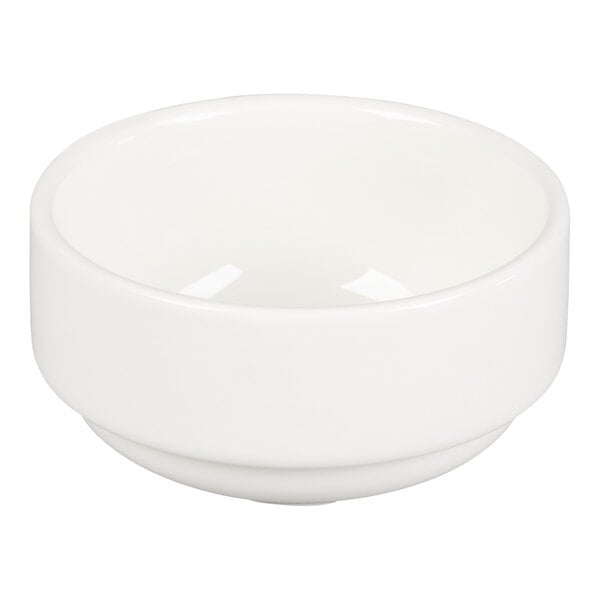 Tuxton BEB-100 10 oz. Eggshell Stackable China Soup Cup - 24/Case