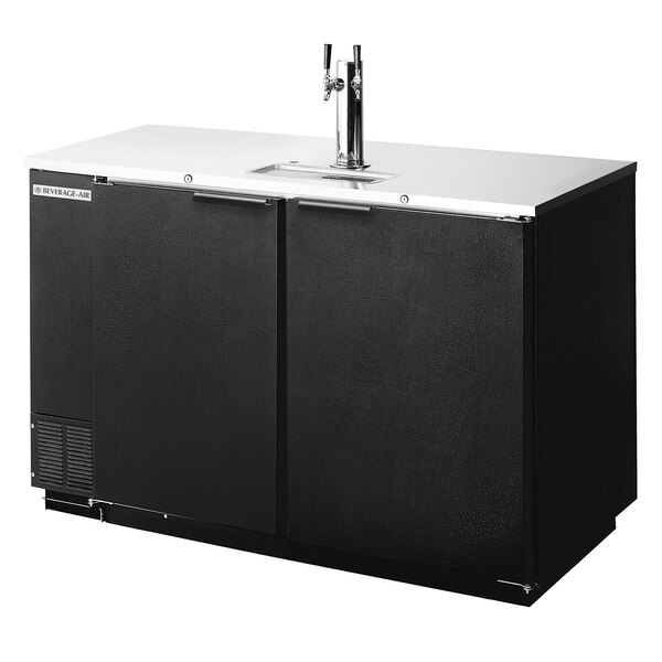 BeverageAir DD36HC1B Double Tap Kegerator Beer Dispenser Black, (1