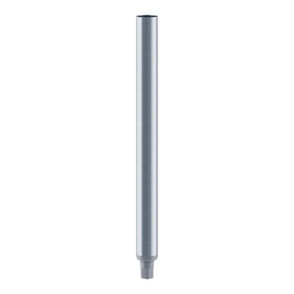 A close-up of a Regency galvanized steel leg for a sink with a white background.